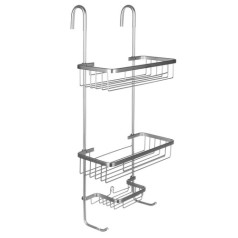 Hung shower shelf - silver