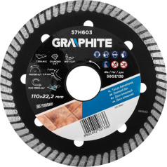 Graphite Dimanta griešanas disks 110x22,2xmm priekš 58GE138