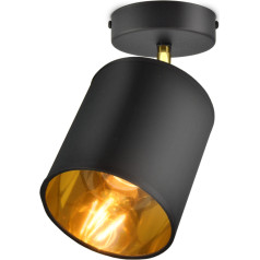 BATI sieninis ir lubinis šviestuvas, maksimali galia 1x60W, E27, juoda