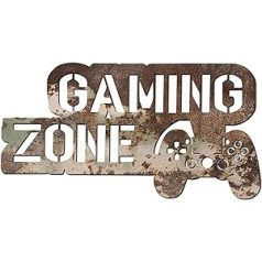 codiarts. XXL Gaming Zone Wall Decor 3D Panel Laser Cut Designs WOT FN COD GRAFITTI METAL WOOD (Small, Metal)