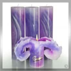 Candela Lotus Candle-Lilac Purple Tones 28 CM