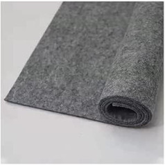 SHTGOI Vilnas Filcs 5 mm Biezs 300 cm x 100 cm Filca audums Amatniecības filca auduma rullītis Neausts filca rullītis Dekoratīvs audums Filcs Vilna Amatniecības filcs DIY Amatniecībai Patchwork Šūšanas galda dekorēšana Pelēka