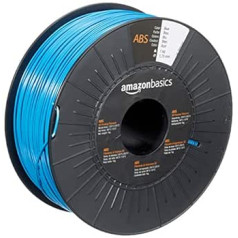 Amazon Basics ABS plastmasas 3D printera kvēldiegs 1,75 mm zils 1 kg spole