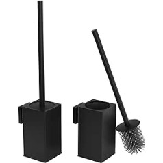 bgl Toilet Brush Holder Wall Mounted 2 Pack Packed Matt Black Toilet Brush Metal