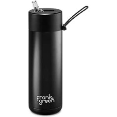 frank green 20oz Reusable Ceramic Bottle with Straw Lid (Midnight)