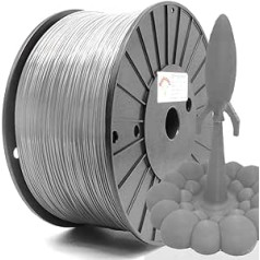 RepRapper 3 kg PLA pavediens 1,75 3D drukāšanai, PLA 1,75 mm (± 0,03) 3D printeriem, pelēks