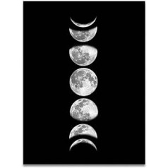 Candeon Canvas Painting Frameless Painting Moon Phases Prints Poster Painting Frameless Painting on Wall Art of Home Decoration (090-2)