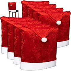 com-four® augstas kvalitātes Ziemassvētku krēslu pārvalki, Ziemassvētku rotājumi krēsliem, premium krēslu pārvalki Ziemassvētku dizainā