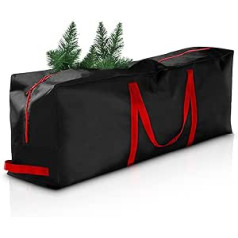 Kalėdų eglutės krepšys, ypač didelis, 173 x 76 x 51 cm, vandeniui atsparus Kalėdų eglutės laikymo krepšys, 600D Oksfordo laikymo krepšys su rankenomis ir dvigubu užtrauktuku, Kalėdų eglutės krepšys 7-9 pėdų medžiui