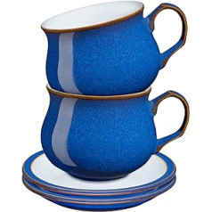 Denby Royal Blue akmens masas tējas krūze un apakštase 001048701