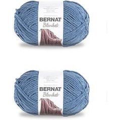 Bernat Blanket Country Blue verpalai – 2 pakuotės po 300 g – poliesteris – 6 itin dideli – 220 metrų – mezgimas/nerimas