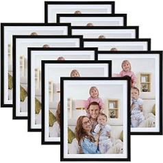 Giftgarden iepakojumā ir 10 attēlu rāmji 20 x 25 cm ar Mount Black foto rāmja kolāžas komplektu 23 x 28 cm fotoattēliem bez stiprinājuma sienas vai galda statīva