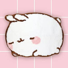 6vibes Molang Bathroom Rug - Bath Mat Non-Slip - Extra Absorbent Bath Mat 55 x 75 cm - Super Soft Shower Mat - Washable with Washing Machine - Gift and Fan Item