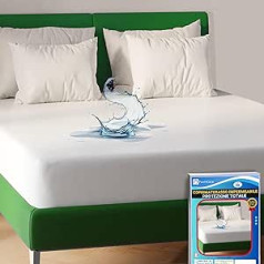 100% Waterproof Mattress Protector, Super Soft, Breathable, Low Noise, Absorbent, Protects the Mattress from Liquids, Sweat, Daunex Italy 90 x 200 cm