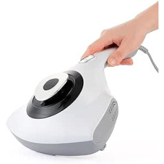 Handheld Vacuum Cleaner Against Mites, Anti-Mite Vacuum Cleaner with UV-C Light, Vacuum Cleaner with HEPA Filter, Steriliser for Beds, Clothes, Sofas and Furniture, Ideal Mite Vacuum Cleaner for