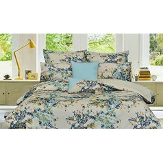 Tribeca Living Casablanca 5-teiliges Bettwäsche-Set, Baumwolle, Blumenmuster, King-Size-Bett