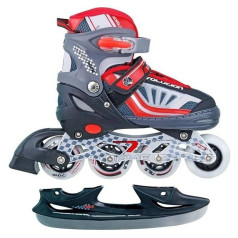 Nils Extreme NH900A/SET RED SIZE S IN-LINE SKATES WITH CHANGABLE HOCKEY ICE BLADE NILS S