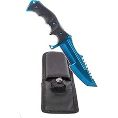 CSGO Huntsman Knife - Blue Steel - Trainer CSGO Knife Skin Counter-Strike Training Knife Practice Knife Hunting Knife Bundle - Ariknives