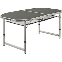 CampFeuer Aluminium Folding Camping Table, Approx. 150 x 80 x 55 / 65 / 70 cm.