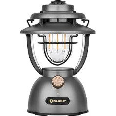 OLIGHT Olantern Classic 2 Pro kempinga lampa, 300 lm, LED laterna retro stilā, nepārtraukti aptumšojama, avārijas barošanas bloks, uzlādējama USB, kempingam, dārzam, strāvas padeves pārtraukumiem, Helovīna dekorēšanai,