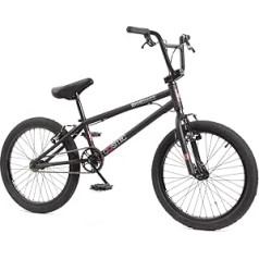 KHE BMX Cosmic bērnu velosipēds, melns 20 collas ar piestiprinātu rotoru, tikai 11,1 kg