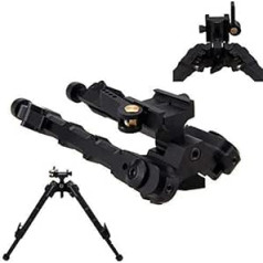 NC Outdoor Tactical QD Bipod Melns Tactical Bipod 6,5-9 collu paplašināta platforma, regulējama stabilitāte, ātra izjaukšana un regulēšana