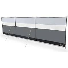 Wind Protection 500 x 140 Side Awning - Sun Protection Privacy Screen - Camping Garden Beach - Anthracite Grey 5 x 1.4 Outdoor Caravan Accessories Protective Wall with 4 Standing Poles with Storage