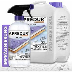 APREDUR 4L Professional Textile Waterproofing Spray Waterproofing Agent for Synthetic and Cotton Fabrics such as Awning Tent Upholstery Sofa Convertible Top Solvent and PFC-Free