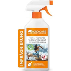 Nordicare Textile Waterproofing Spray [500 ml] Universāla hidroizolācijas aerosola jaka Trenažieri Shoes I Waterproofing Spray lietus jaka Goretex I Textile Shoe Waterproof Impregnation