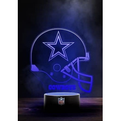 Lieliska zīmola Dallas Cowboys NFL LED lampas gaismas logotipa ķiveres maiņas režīms ar 6 dažādām krāsām