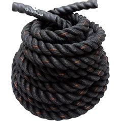 Sveltus Battle Rope Seil Ø 38mm 10m Tau schwarz Functional Training Bootcamp