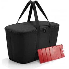 reisenthel Coolerbag 7003 izolēts aukstuma maiss, salokāms, izturīgs ar rāvējslēdzēju 44,5 x 24,5 x 25 cm Tilpums 20 litri melns