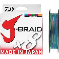 Daiwa J-Braid 8 Braid 0.06 mm 150 m Multi-Coloured Braided Fishing Line