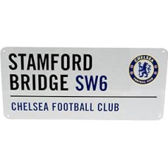 Chelsea FC futbola kluba White Stamford Bridge metāla ielas sienas oficiālais zīme