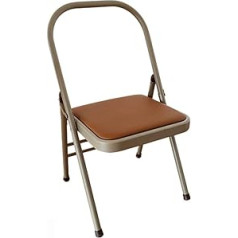 Yogastuhl Training Thickening Iyengar PU Professional palīgkrēsls saliekamais krēsls Apgrieztais krēsls Gift Fitness (Ietilpība: 41 x 41 x 80 cm, krāsa: brūna)