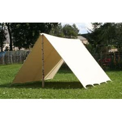 3 x 5 m Reenactment White Tent Storage Tarpaulin Medieval Tent Knight