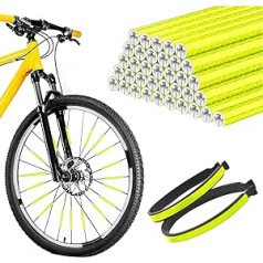 DKDDSSS Pack of 36 Bicycle Spoke Reflectors, 360° Visibility Easy Assembly Reflectors Bicycle Spokes, Bicycle Accessories for Maximum Visibility in Traffic, 3M Reflective Material