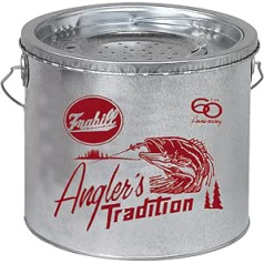 Frabill Calf bucket, galvanised metal bait bucket