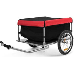 COSTWAY Bicycle Trailer Transport Trailer, Load Trailer Foldable, 41 cm Wheels, Hand Cart Bicycle Trailer