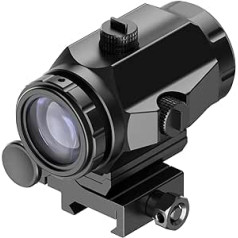 Feyachi M40 3X Red Dot Lupe mit Flip to Side Mount, Fokusverstellung, Windage & Elevation einstellbar, Zielfernrohr Red Dot Magnifier Kompatibel mit 21mm/22mm Picatinny/Weaver Schiene