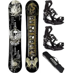 AIRTRACKS SNOWBOARD KOMPLEKTS/SOMA Graffiti Flat Rocker Ski + Snowboard Binding vai Master Fastec + SB 155 159 163 cm