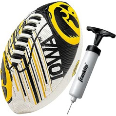 Franklin Sports Iowa Hawkeyes futbols — jauniešu mini futbols — 8,5 collu futbols — SPACELACE vieglas satvēriena tekstūra — ideāli piemērots bērniem