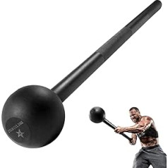 Yes4 Alloy Steel Mace Bell, Weight Hammer vingrošanas zāle ar rievotiem rokturiem, svara stienis, dažādi izmēri spēka treniņiem, plecu, rokturu un apakšdelmu treniņi