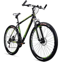 Mountaineer Detroit 29 inch/73.66cm mountain bike, suitable for 170 cm and up, disc brake, Shimano 21- speed gearshift, fork suspension, boys’ & men's bike