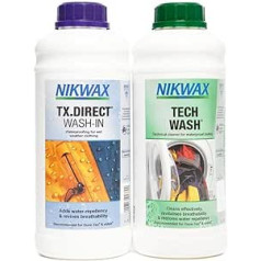 Nikwax Tech Wash un TX Direct Wash-In tīrīšanas līdzeklis, 1 litrs