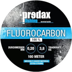 Predax Leader Line, Makšķerēšanas aukla asaru makšķerēšanai 0,20 mm 3,8 kg Fluorocarbon auklas