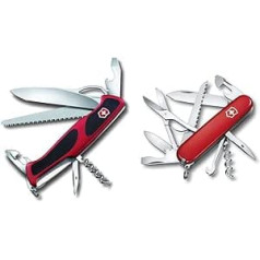 Victorinox Ranger 79 M rokturis kabatas nazis, 130 mm, sarkans/melns un kabatas nazis, Huntsman, 91 mm, sarkans