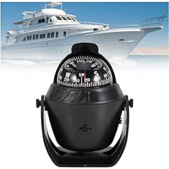 Boat Compass, Electronic Digital Navigation Compass, Car Boat Navigation Compass with LED Light, for Car Watercraft, Boat Caravan for Outdoor Camping, Hiking, Mountaineering