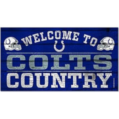 Wincraft NFL Indianapolis Colts Wood Sign Holzschild Laipni lūdzam valstī 61 cm x 33 cm