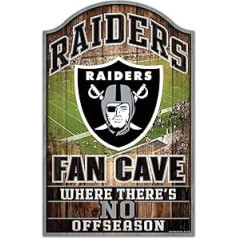 Wincraft NFL koka zīme Oakland Raiders Fan Cave Wood Shield stadions